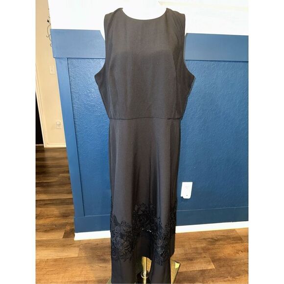 Anne Klein Women's Fit and Flare with Lace Detail - Picture 2 of 7